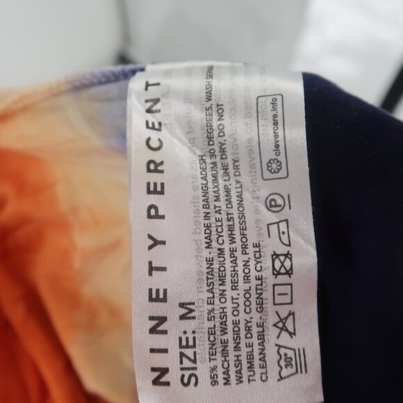 Ninety Percent Blue Orange Tie Dye Style Rita Bodysuit Size Medium - Picture 3 of 8